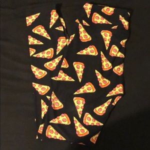 LulaRoe Vintage Pizza Leggings OS
